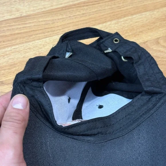 " hong kong & macau"Black Baseball Cap with Orange Embroidery - Picture 3 of 3